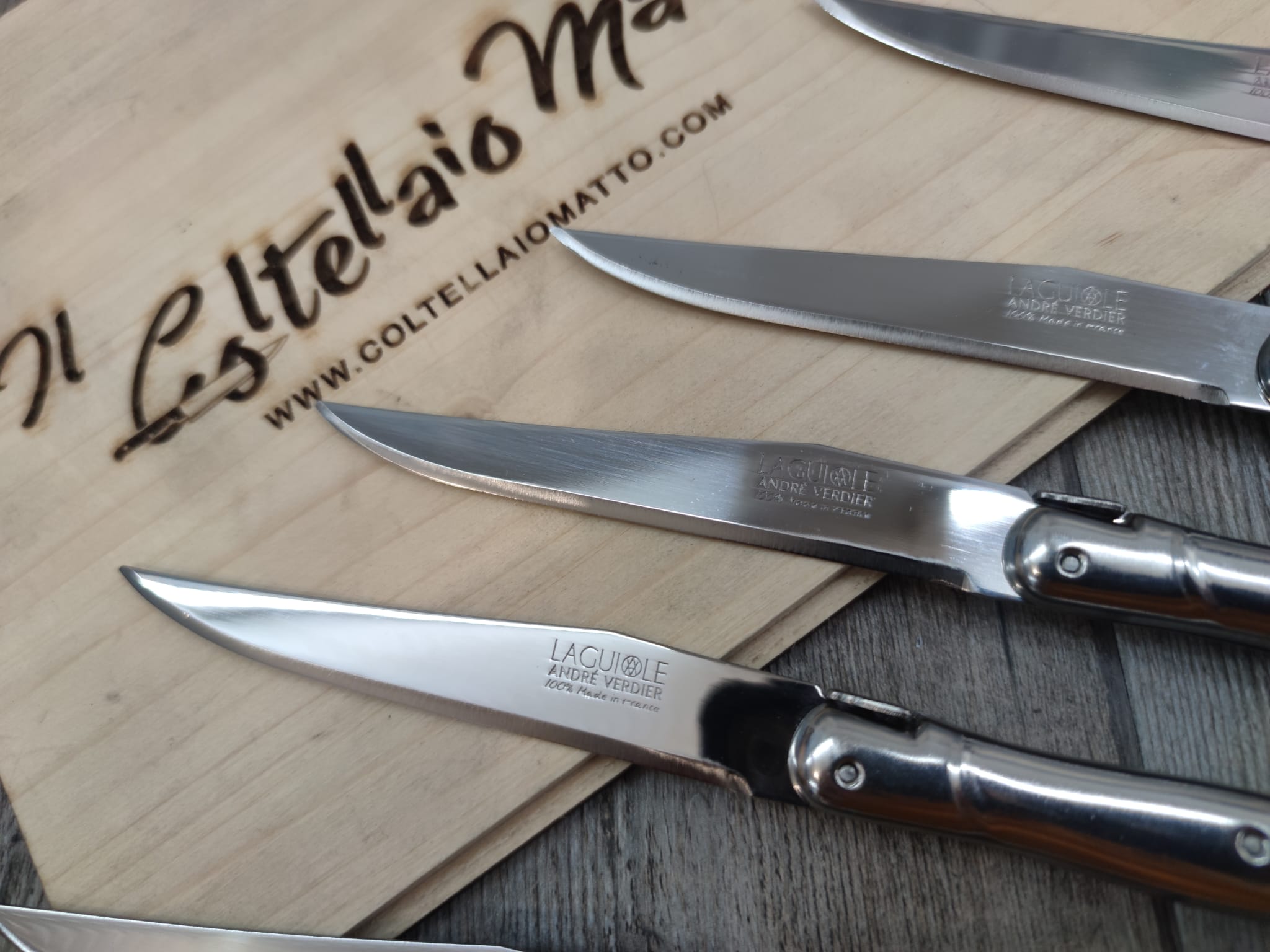 Laguiole Production 445630 Confezione da 6 coltelli da carne colore 